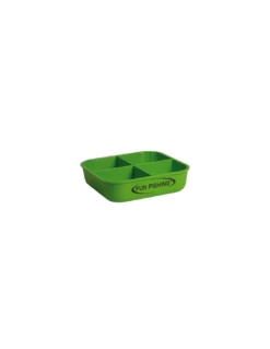 FUN FISHING AASDOOS DEKSEL MET GAATJES 500ML MET 4 COMPARTIMENTEN
