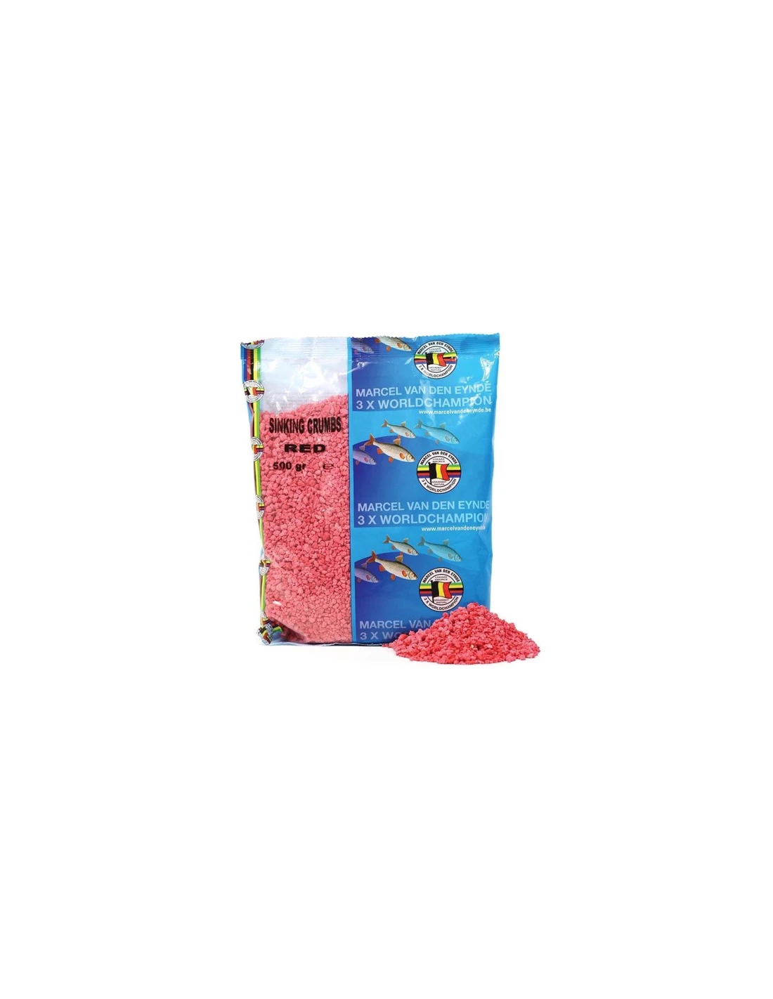 MARCEL VAN DEN EYNDE ENKELVOEDIG VOEDER SINKING CRUMBS RED 500GR 3 MARCEL VAN DEN EYNDE ENKELVOEDIG VOEDER SINKING CRUMBS RED 500GR