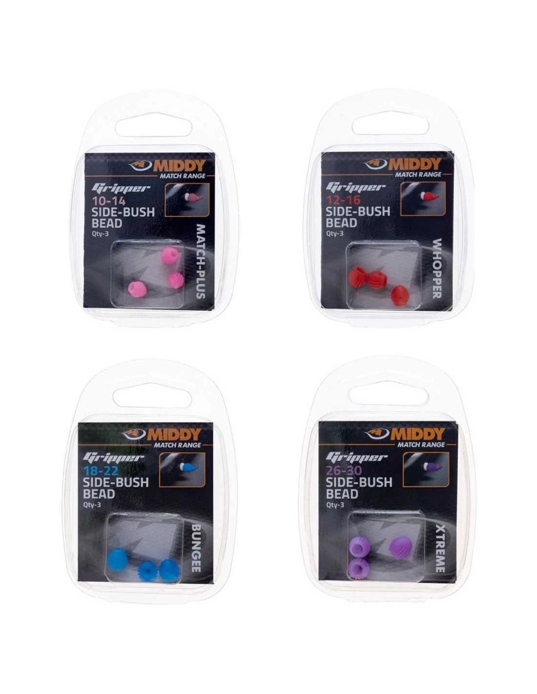 MIDDY ELASTIEK SIDE BUSH GRIPPER BEAD PINK 10-14 MIDDY 4 MIDDY ELASTIEK SIDE BUSH GRIPPER BEAD PINK 10-14 MIDDY - Image 2
