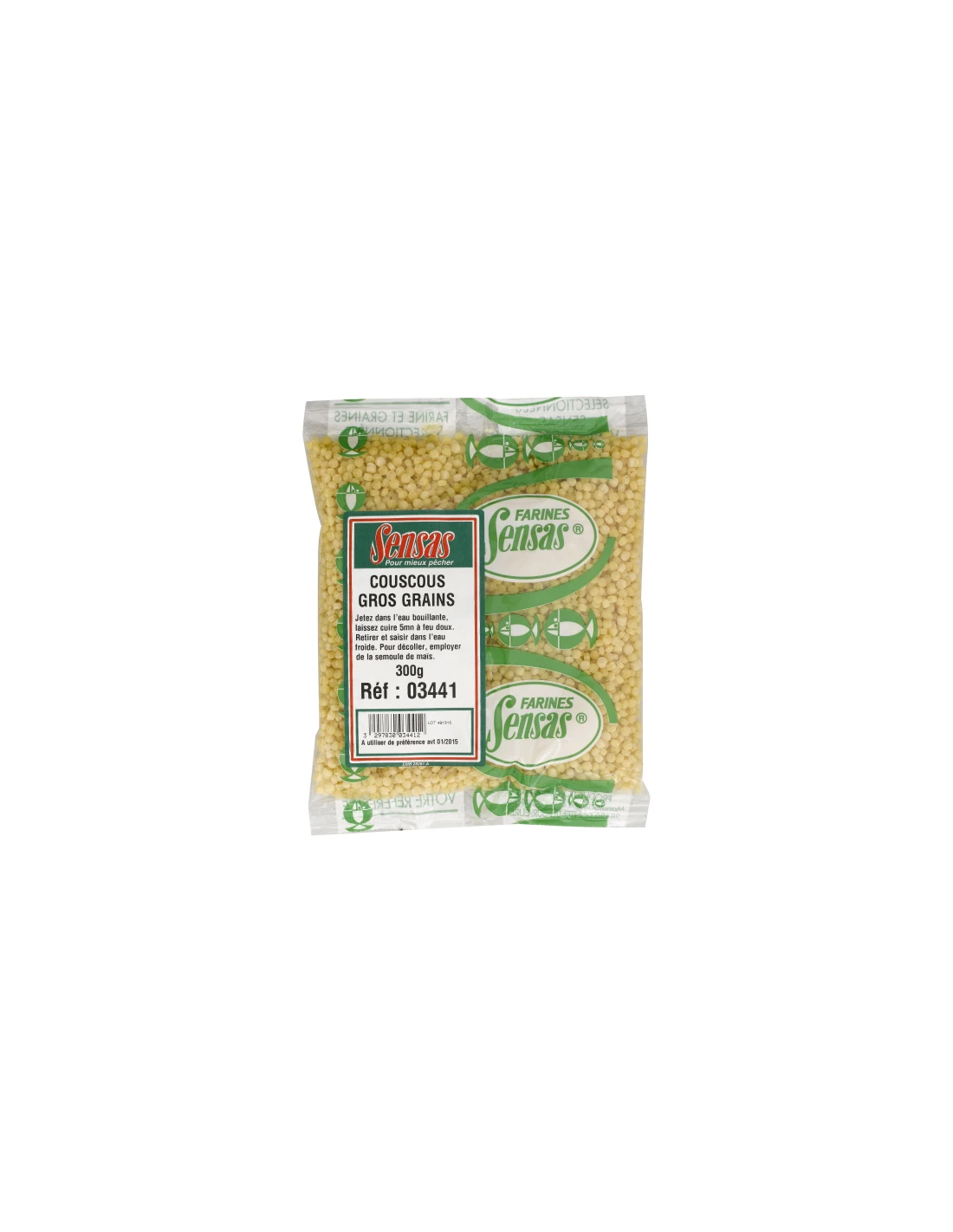 SENSAS ENKELVOEDIG VOEDER COUSCOUS GROF 250GR 3 SENSAS ENKELVOEDIG VOEDER COUSCOUS GROF 250GR