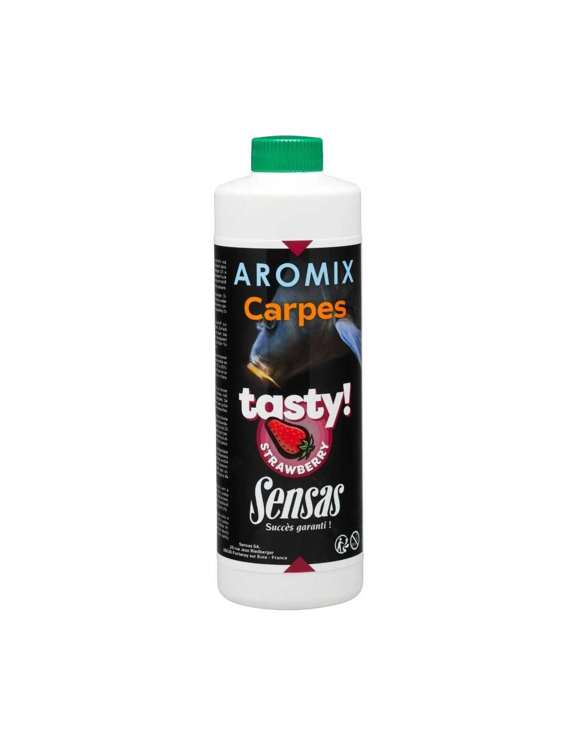 SENSAS LIQUIDE AROMIX CARP TASTY STRAWBERRY 500ML SENSAS 3 SENSAS LIQUIDE AROMIX CARP TASTY STRAWBERRY 500ML SENSAS