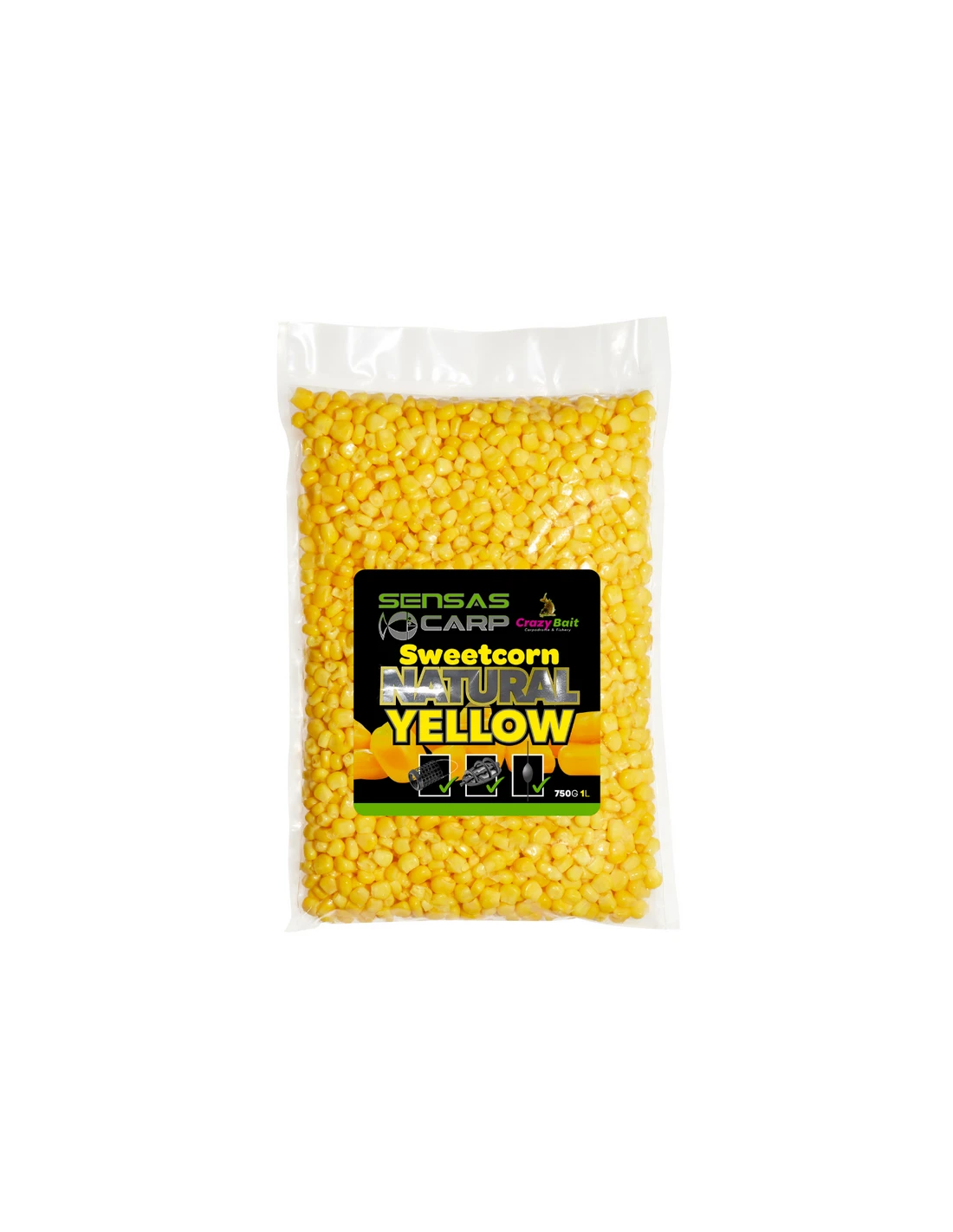 SENSAS MAÏS CRAZY BAIT SWEETCORN NATURAL YELLOW 1L 3 SENSAS MAÏS CRAZY BAIT SWEETCORN NATURAL YELLOW 1L