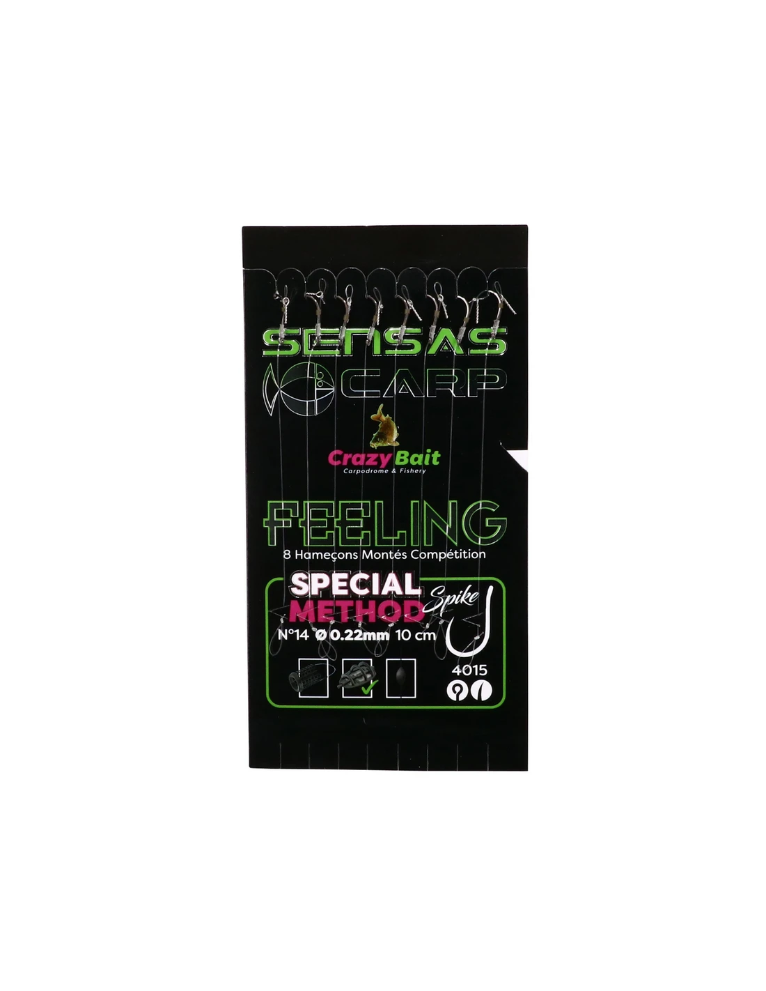 SENSAS METHOD ONDERLIJN SPIKE BAYONET 4015 10CM 3 SENSAS METHOD ONDERLIJN SPIKE BAYONET 4015 10CM