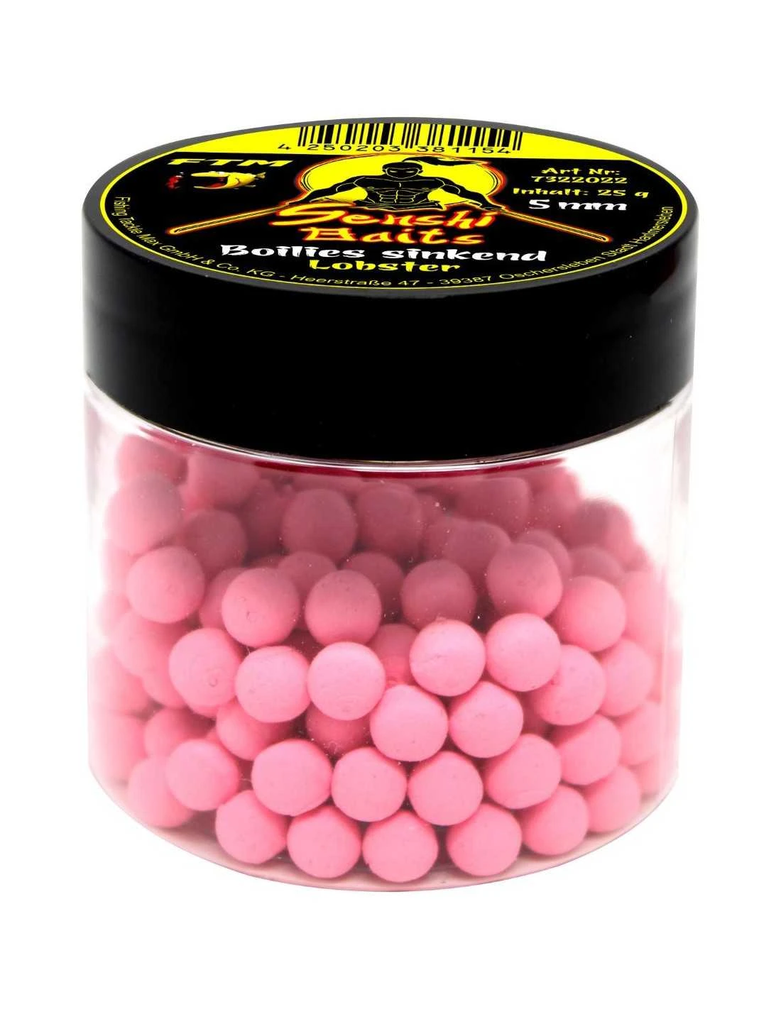 SENSHI BAITS BOILIES SINKEND 5MM LOBSTER PINK 25GR SENSHI BAITS 3 SENSHI BAITS BOILIES SINKEND 5MM LOBSTER PINK 25GR SENSHI BAITS
